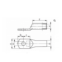 końcówka oczkowa miedź cyn. M8 25mm